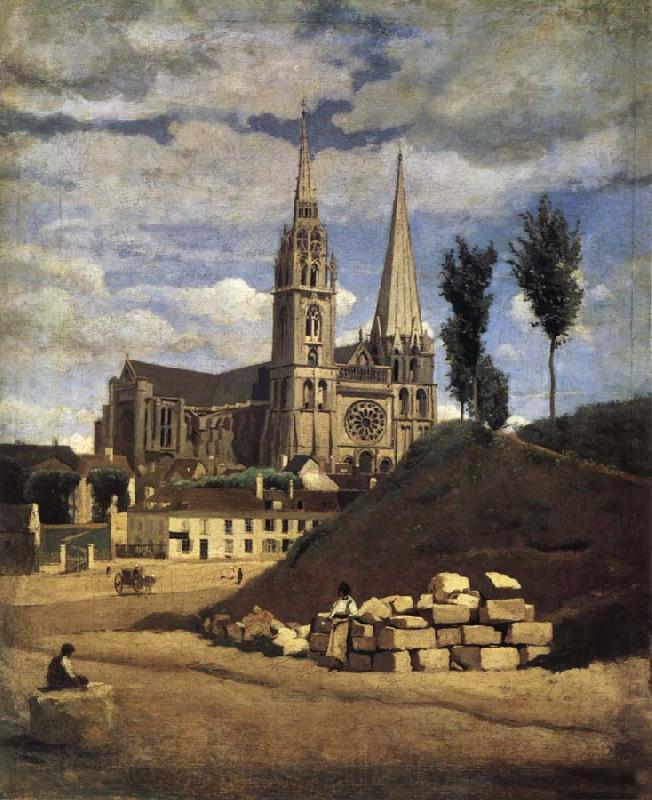 Corot Camille The Cathedral of market analyses Norge oil painting art